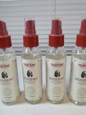 THAYERS WITCH HAZEL DEODORANT CUCUMBER ALOE VERA FORMULA (4) 4.7 fl. oz. ea. NEW